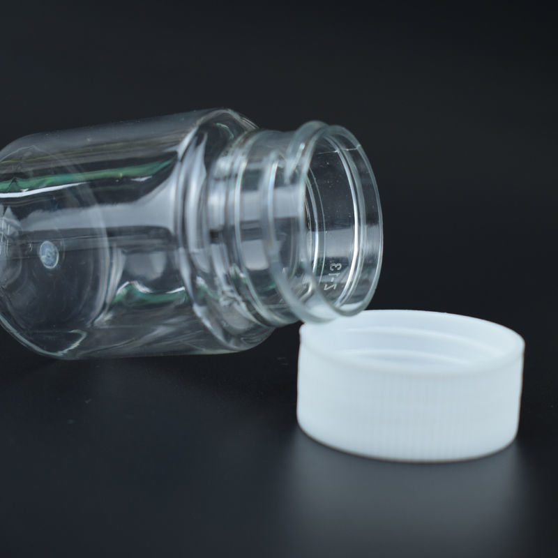 Wholesale 15 30 50 80 100ml plastic bottle transparent large mouth bottle sealed capsule wide mouth bottle PET medicine bottle