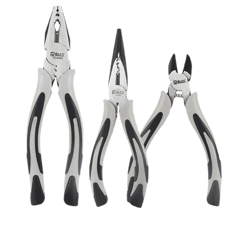 Industrial grade 8 inch multi-function wire pliers chrome vanadium steel CrV wire pliers pointed nose pliers oblique nose pliers multi-function vice pliers