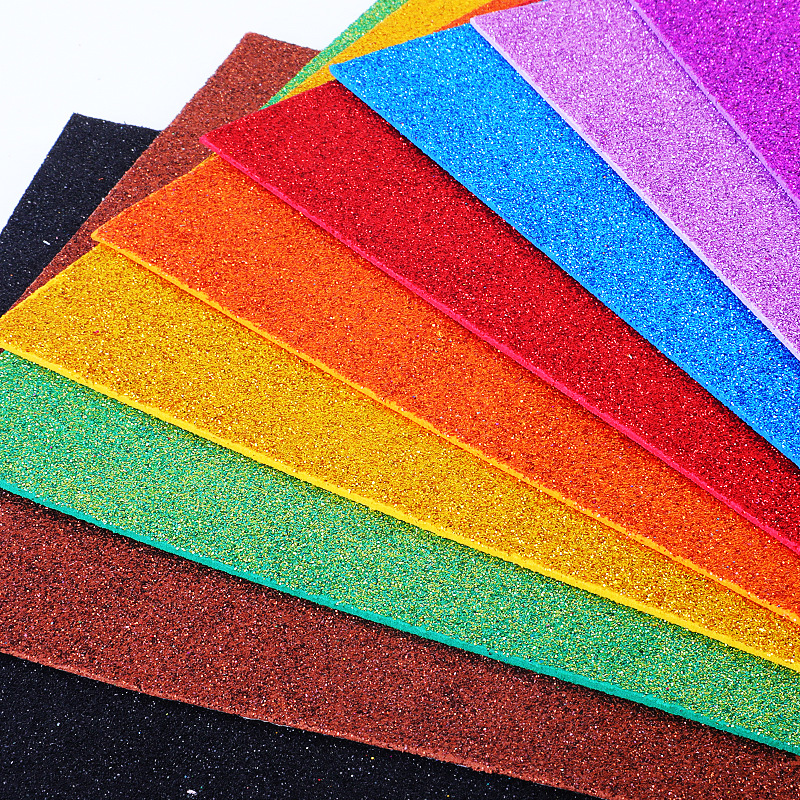 A4 gold powder sponge paper strap adhesive 2mm thick flash sponge paper EVA foam paper handmade diy production material