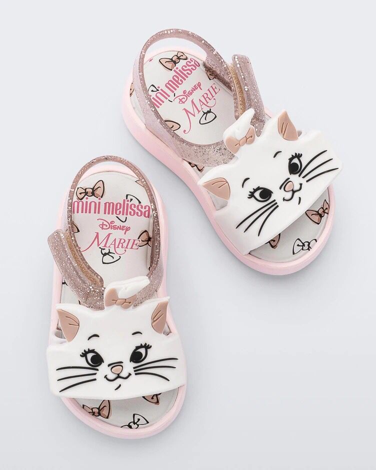 Melissa Children's Shoes 2025 New Children's Sandals Summer Baby Jelly Shoes Cartoon Open Toe Velcro Beach Shoes
