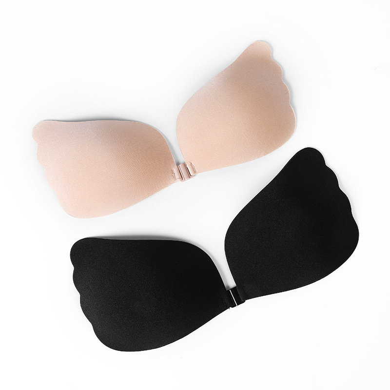 Invisible Bra Feather Wing Hand-shaped Low-cut Sexy Bra Thick Cup Chest Sticker Angel Wing Breathable Chest Sticker for Women