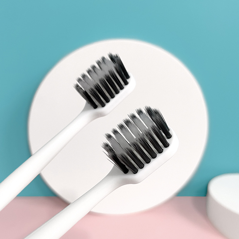 Japanese style bamboo charcoal wide head toothbrush soft hair household adult fine hair tongue coating cleaning high-grade toothbrush factory genuine wholesale