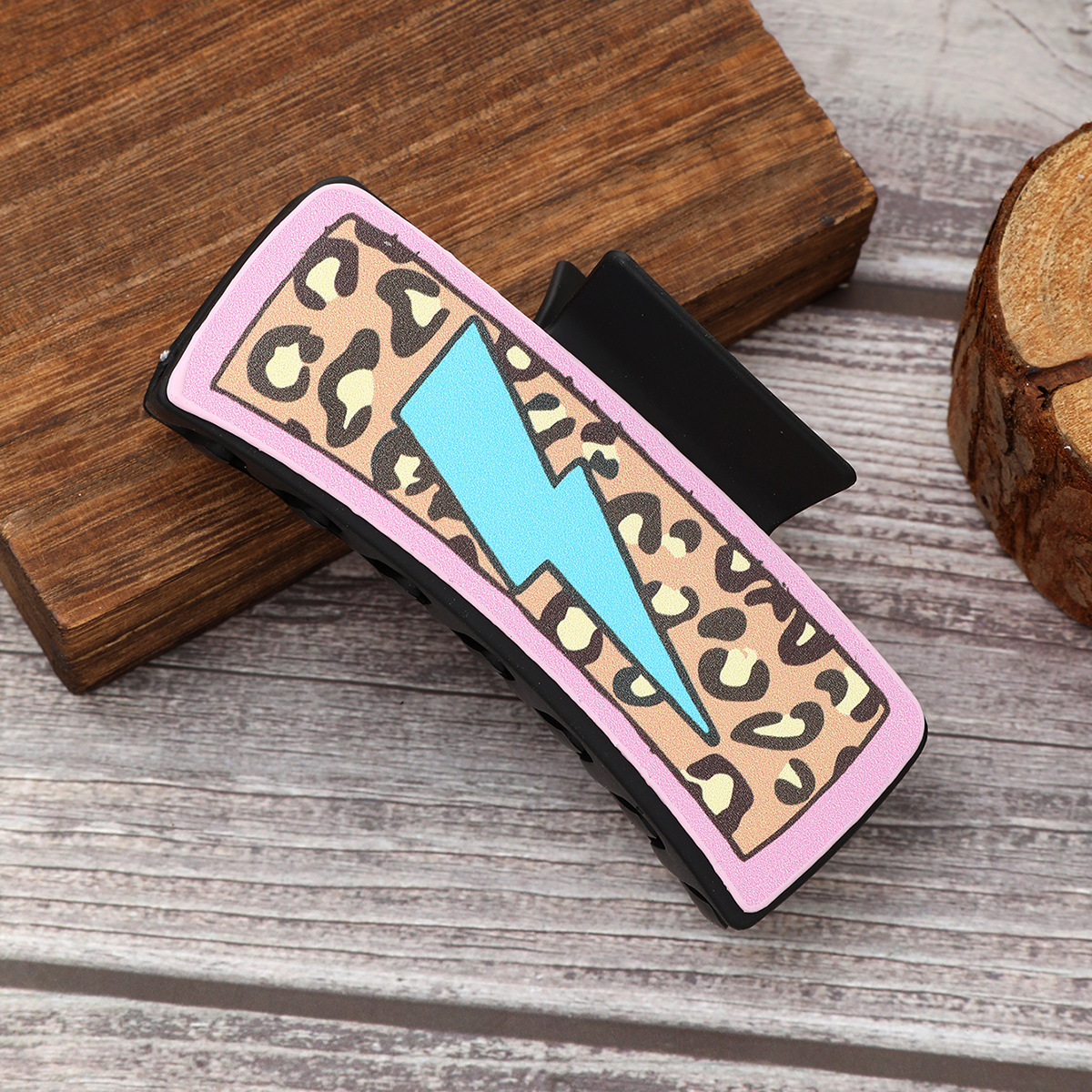 Unisex Western Wind Sonnenschirm Mutter Alphabet Leder Haarnadel Hai Clip Damen Greifclip_voghion.com