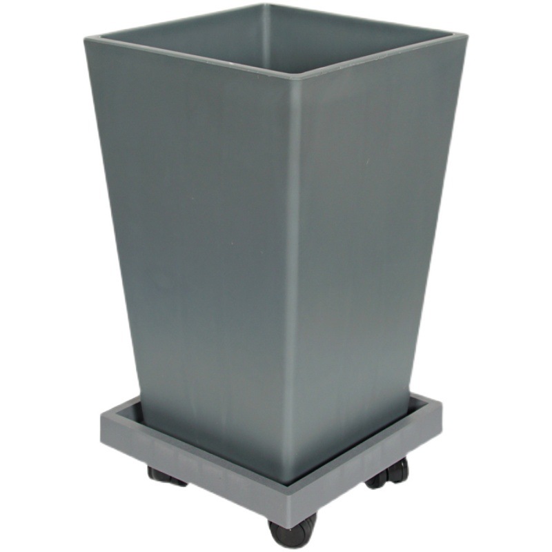 Nordic Imitation Cement Flower Pot Large Diameter Rectangular Floor-Standing Pot Living Room Green Planting Santaei Sunflower Bird of Paradise Resin Pot