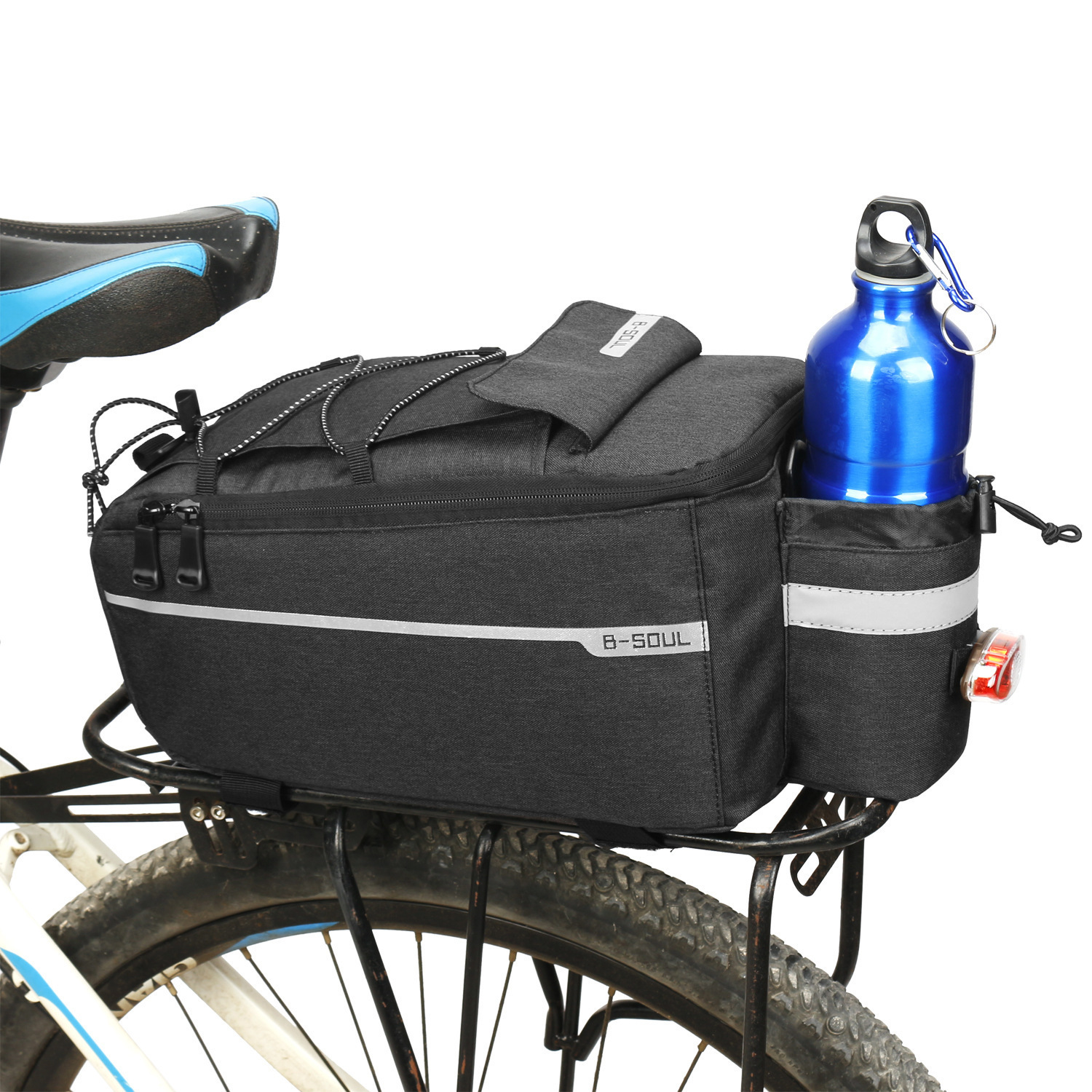 B- SOUL Mountain bike back pack electric folding rack bag riding equipment camel bag accessories back seat bag_voghion.com