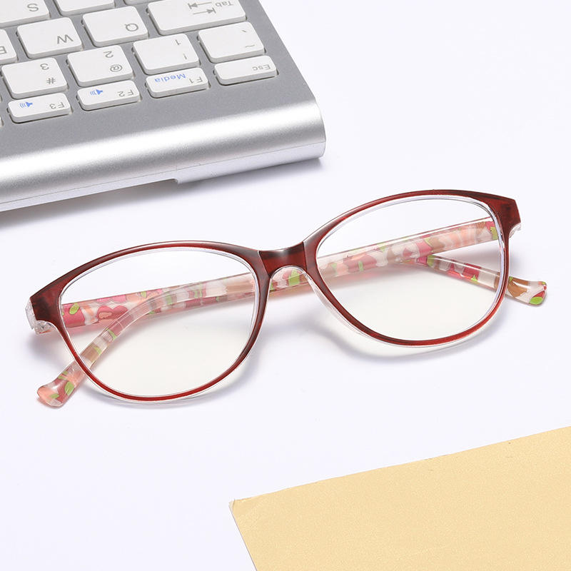 New fashion printed anti-blue light presbyopic glasses men and women HD wear-resistant presbyopic glasses middle-aged and elderly glasses 856