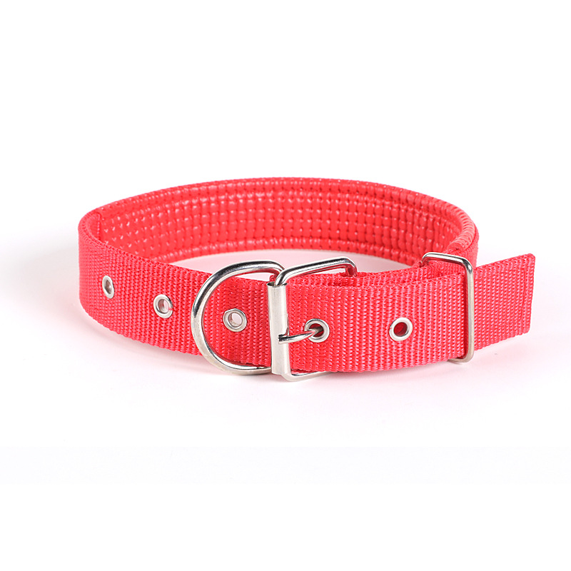 Factory direct dog nylon collar dog collar solid color dog collar collar collar collar traction pet supplies wholesale