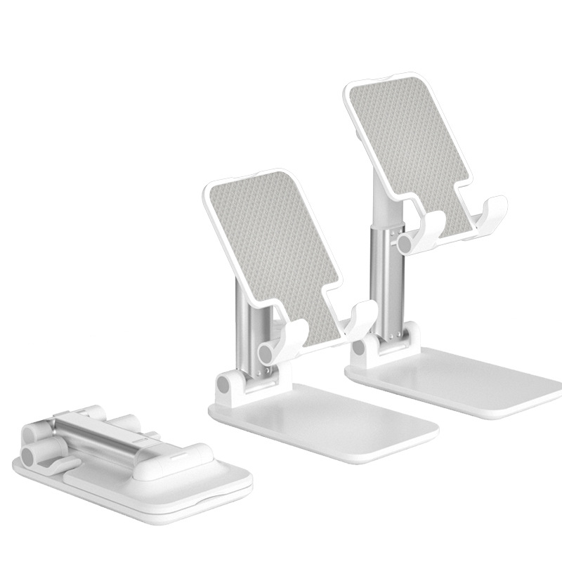 Rotating mobile phone bracket desktop tremolo live photo telescopic folding lazy metal flat bracket gift wholesale