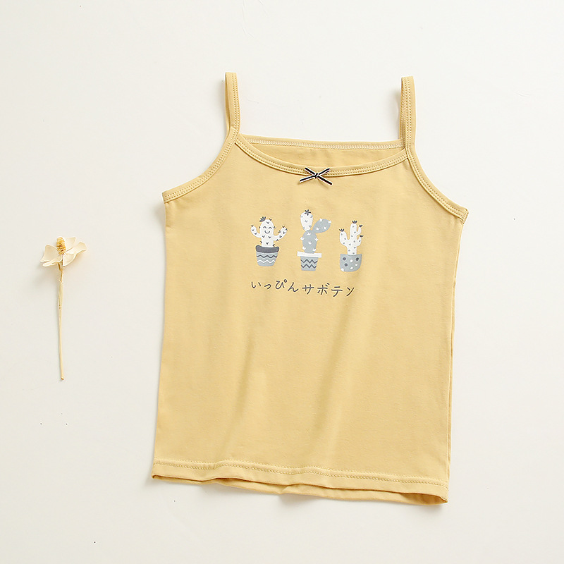 Children's Vest Cotton Girls' 2023 Summer Baby Sling Category a Cotton Baby Girls' Children's Clothing Women's Top Women's Top
