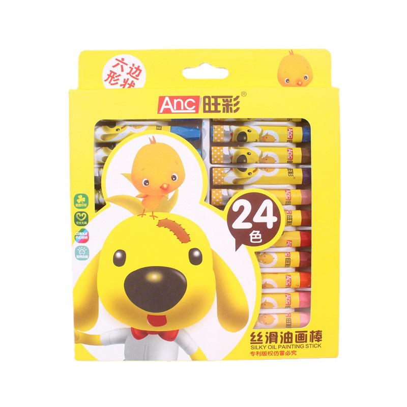 Wholesale children boxed oil painting stick student graffiti art painting color pen set creative cartoon multicolor crayon
