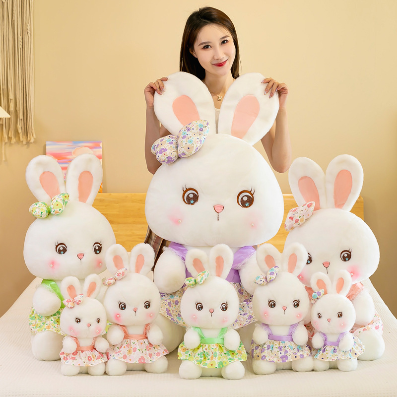 Rabbit Doll Plush Toy Rabbit Year Cute White Rabbit Large Doll Children's Grab Doll