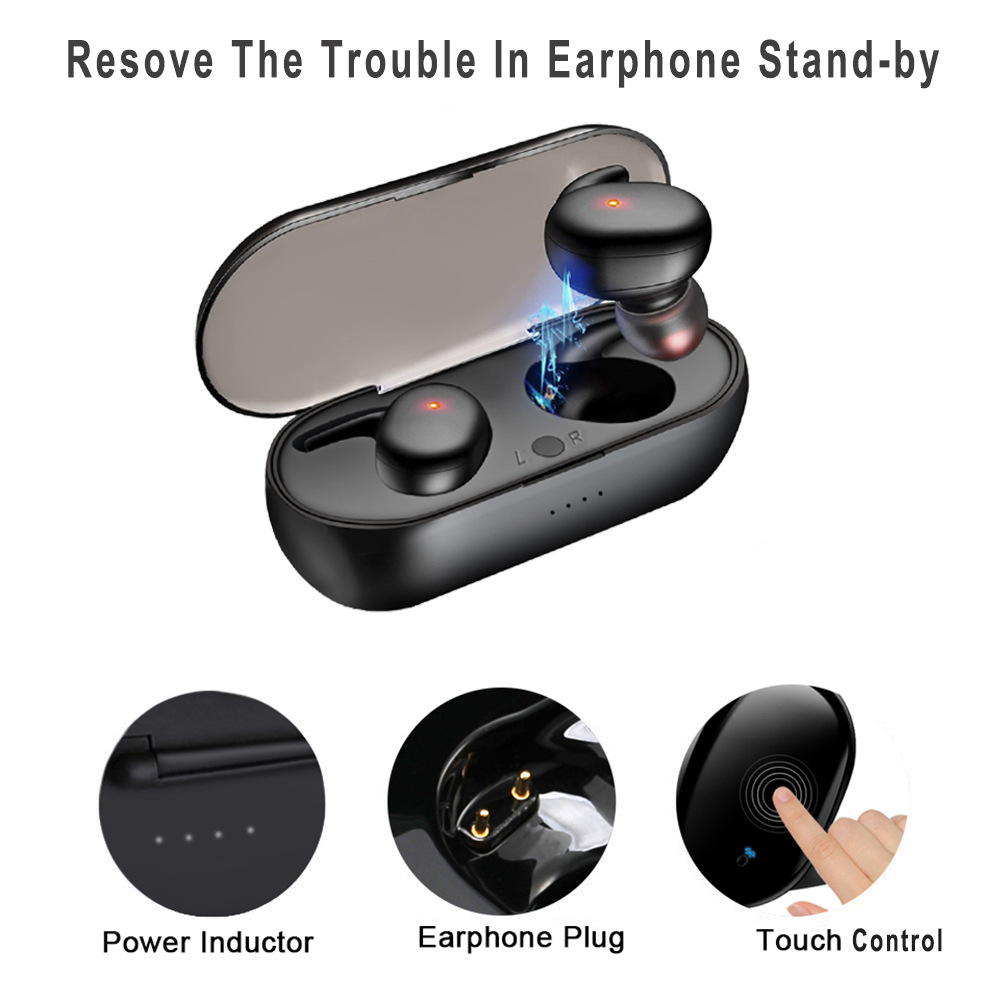 y30 Bluetooth Headset Touch Manufacturer tws4 Sports Outdoor Wireless Headset 5.0 with Charging Bin Y50 Headset