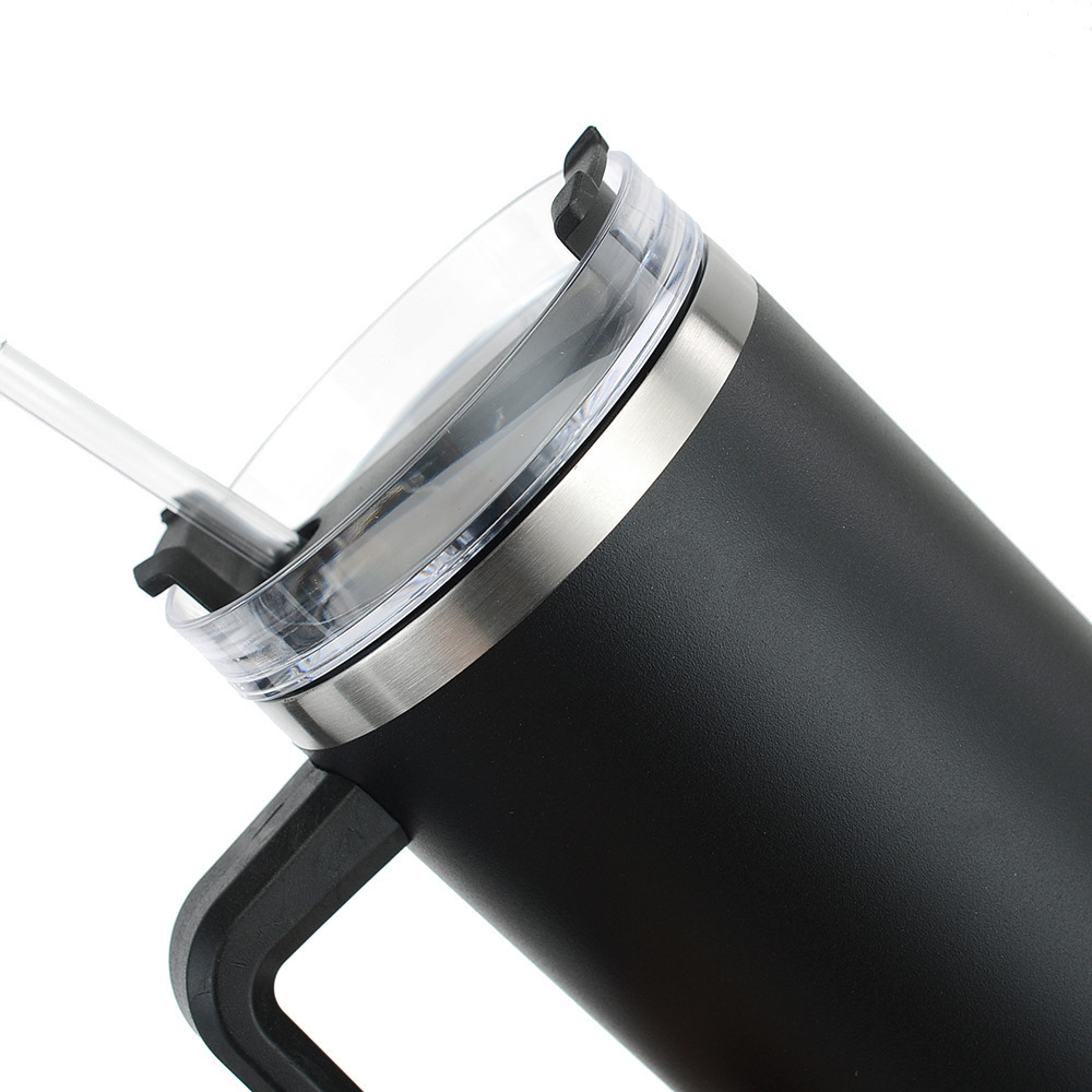 in stock spray 304 stainless steel large capacity thermos cup 40oz car cup with handle portable car ice cup