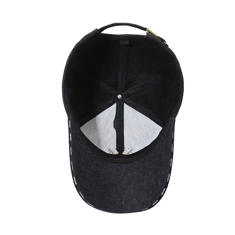 Hat men's and women's 2023 autumn and winter New woolen warm thick baseball cap fashion casual all-match peaked cap Big Head