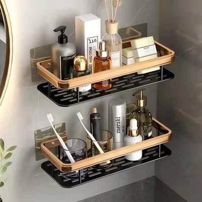 black wood floating shelves