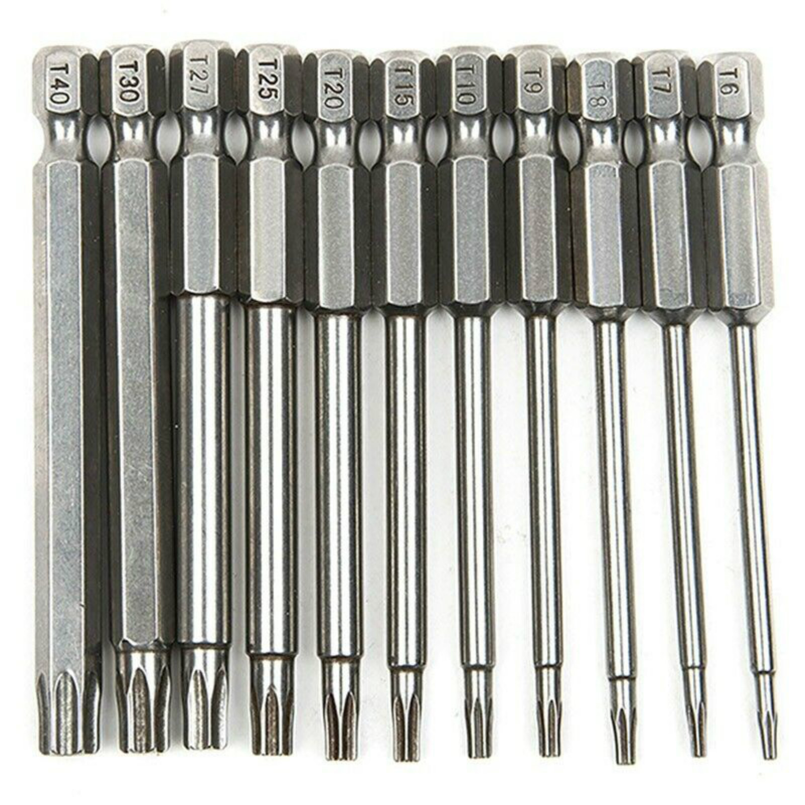 1/4 hexagonal handle hollow plum blossom lengthened S2 batch head hexagonal handle screwdriver head screwdriver suit 50-75-100mm