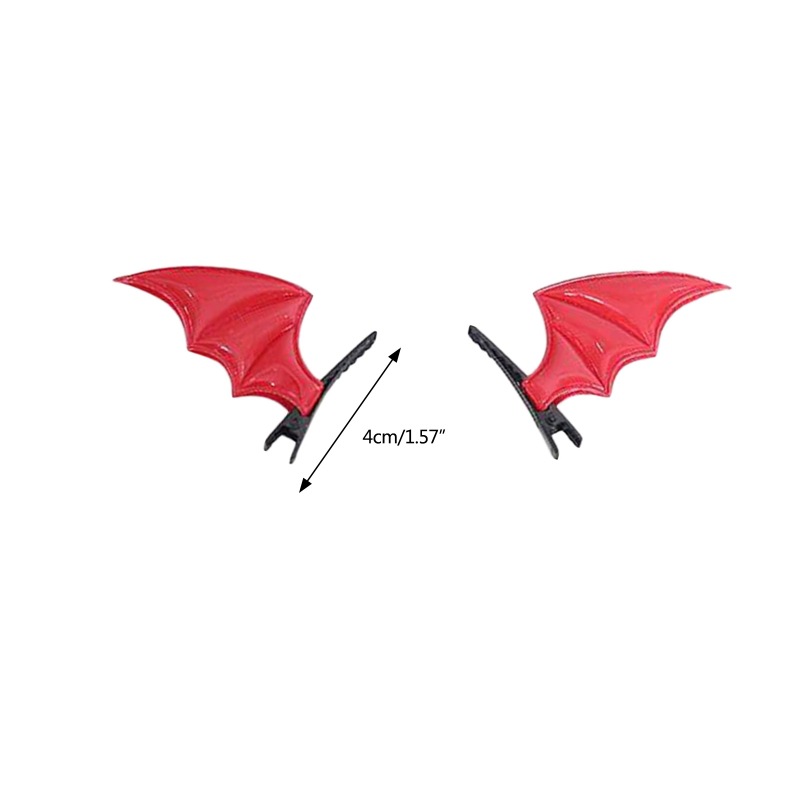 Dark cute demon hairpin side clip Halloween hairpin black bat wings Lolita headdress Gothic style