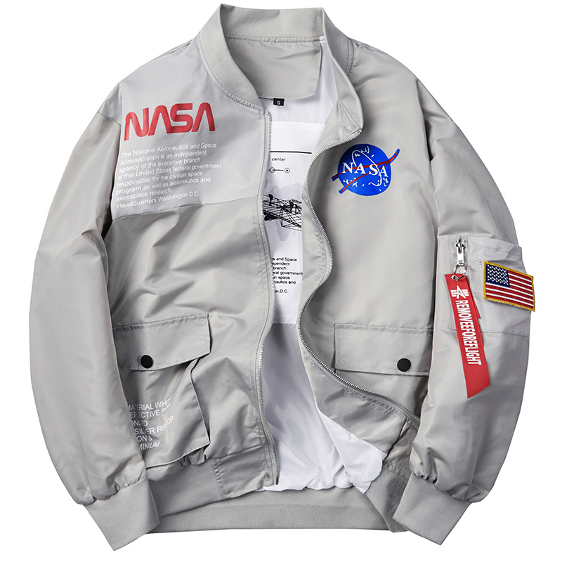 nasa joint ma1 aviator jacket male astronaut overcoat european and american air force one jacket men's fashion