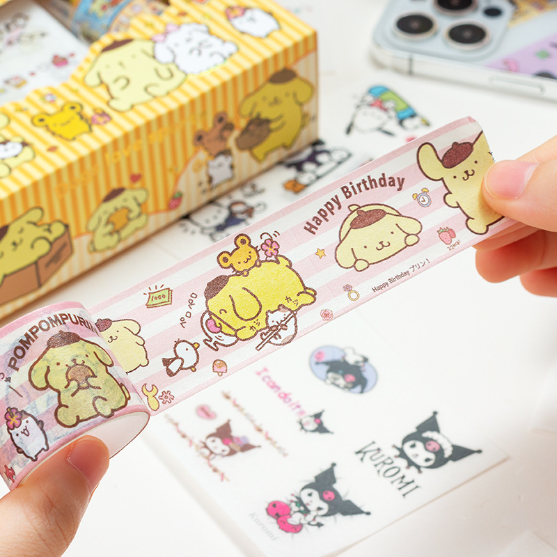 Lingpet series hand account and paper tape gift box suit sanliou cartoon decorative diary material stationery stickers