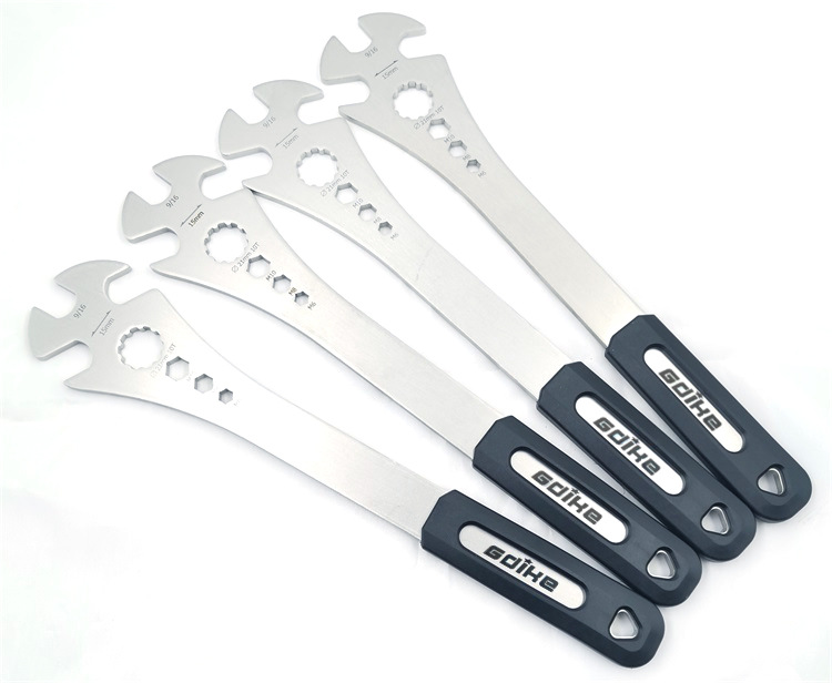 Bicycle Extended Foot Wrench, Mountain Bike Pedal Wrench, 15 Opening Lock Pedal Removal and Installation Repair Tool