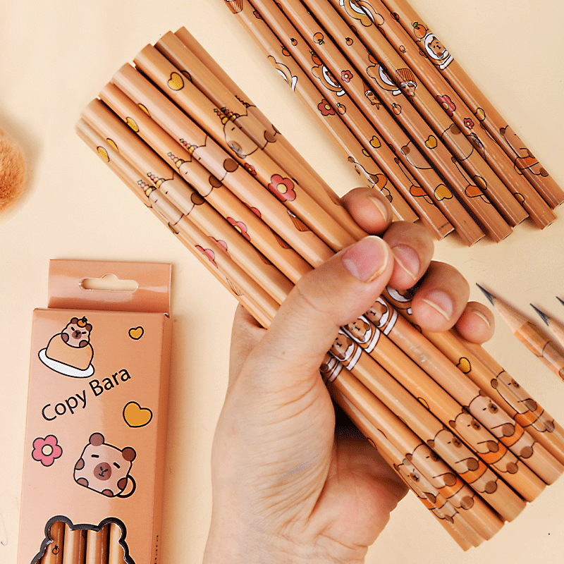Kappi Barra Pencil suit Boxed 12 Pupils Writing HB Pencil Cartoon Stationery Gift Pencil Wholesale