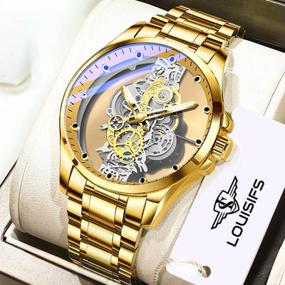 New hollow transparent non-automatic men's watch waterproof luminous foreign trade cross-border tremolo AliExpress generation