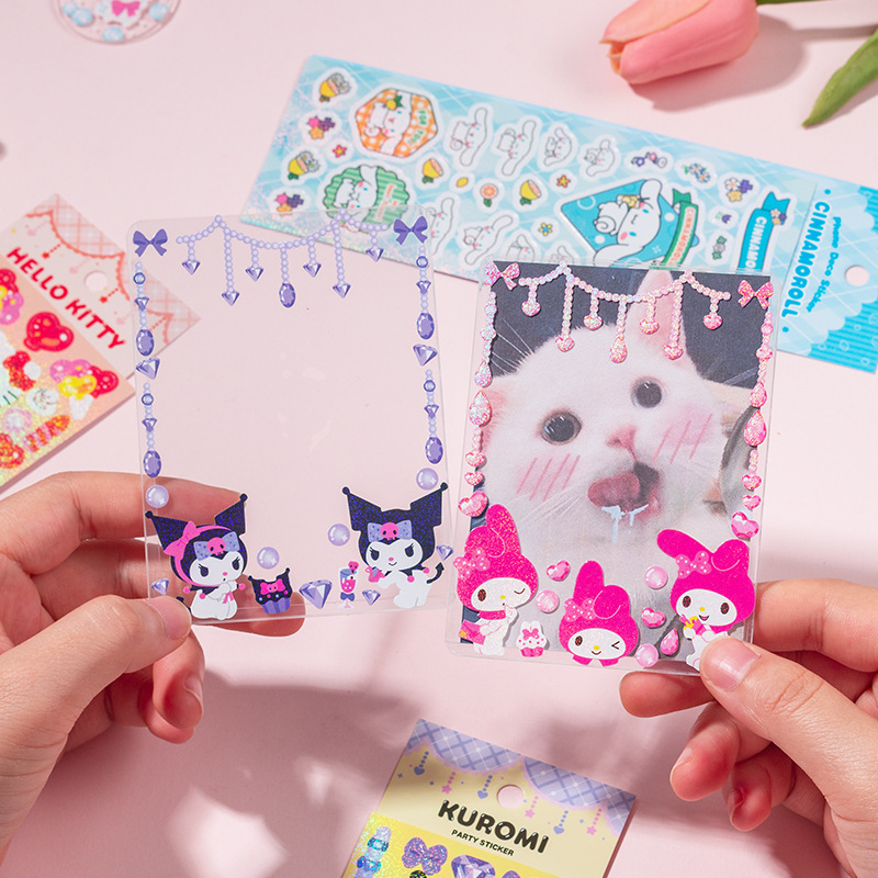 SL-37 sanliou 18 laser cartoon waterproof goo card stickers diy cute animal Journal decoration material text