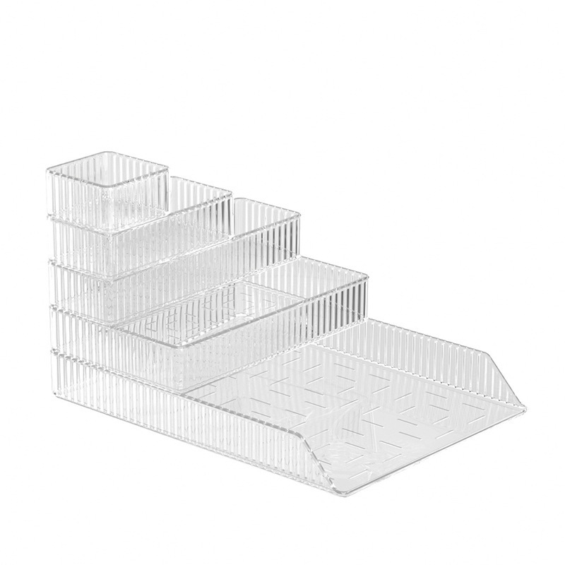 Desktop Storage Box ins Cosmetic Storage Box Household Transparent PET Drawer Sundries Storage Box Office Storage Frame