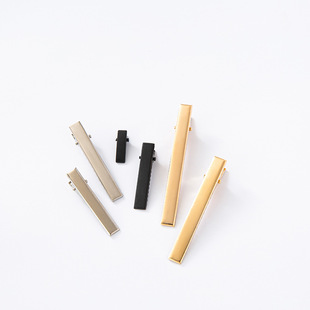 Guangzhou Thickened Rectangular One-character Clip Duckbill Clip Gold and Silver Black Alligator Clip Square Clip Multi-specification Double-fork Clip Thin Square Clip