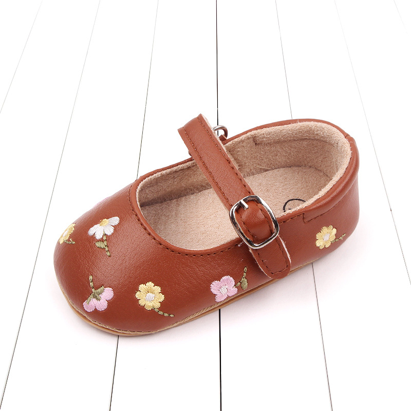 Spring and Autumn 0-1 Year Old Baby Soft Sole Toddler Shoes Princess Shoes Embroidered Baby Shoes Breathable Baby Shoes BHM3039