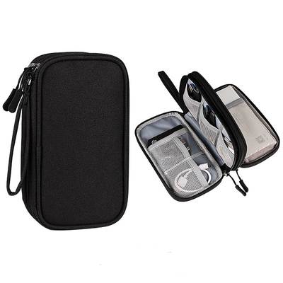 Digital accessories storage bag U disk charging treasure mobile hard disk data cable storage bag multi-functional double-layer digital bag