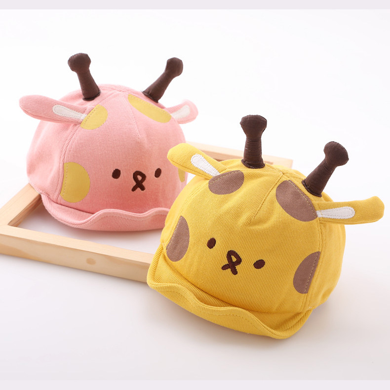 Baby soft eaves cap spring and autumn fashion sun hat boys and girls turn-up baseball cap cute cute baby hat