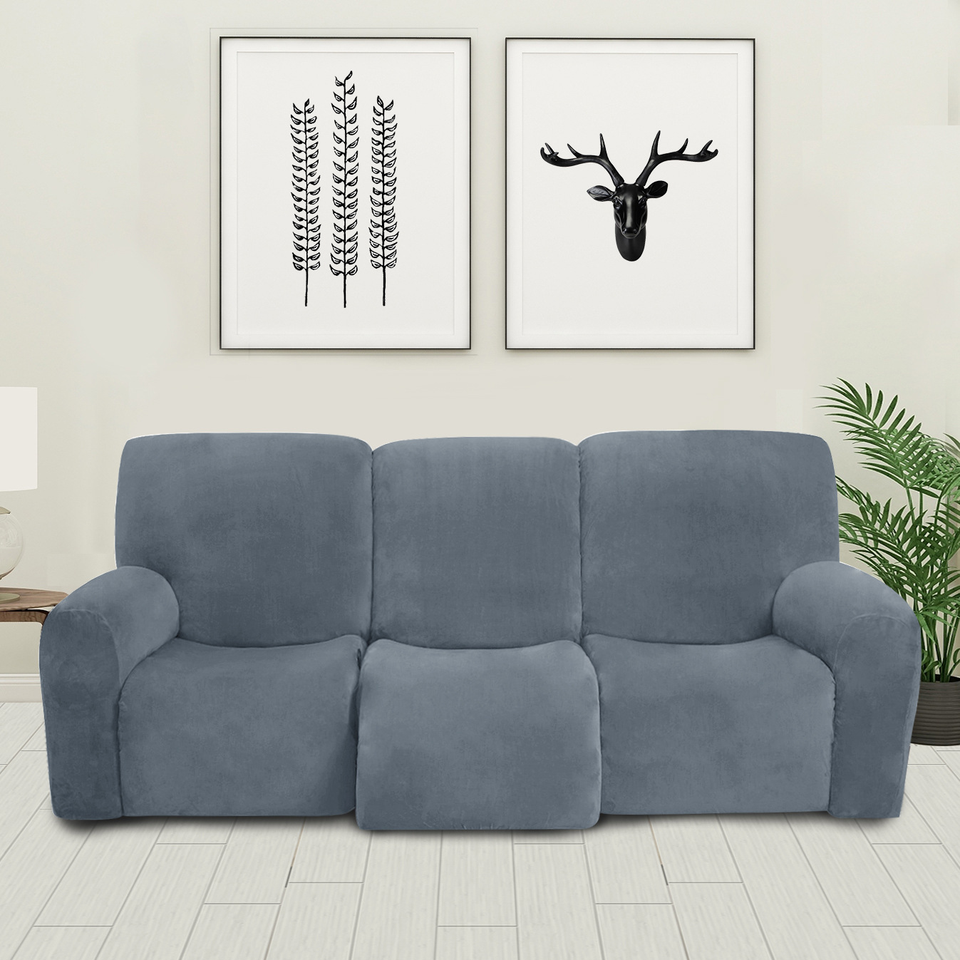 Cross-border all-inclusive thick space capsule Chivas first-class lounge chair sofa cover solid color velvet massage sofa cover