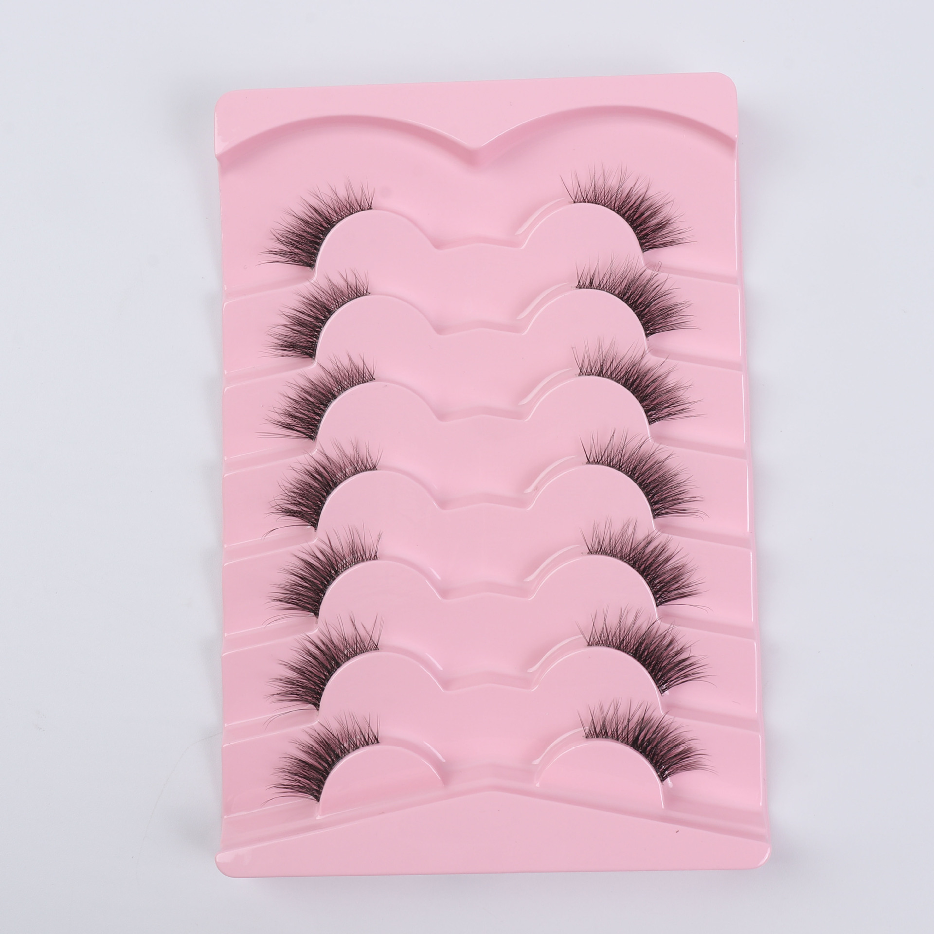 European and American cross-border half false eyelashes cat eye transparent stem eye tail lengthened half eye natural thick eye eyelashes
