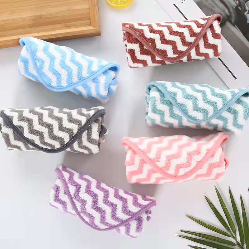 Wholesale coral fleece small towel household children's face Bath square towel soft lint-free small face towel can be added logo