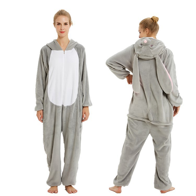 Bug rabbit husky flannel cartoon animal conjoined pajamas lovers home clothes factory direct a generation of hair