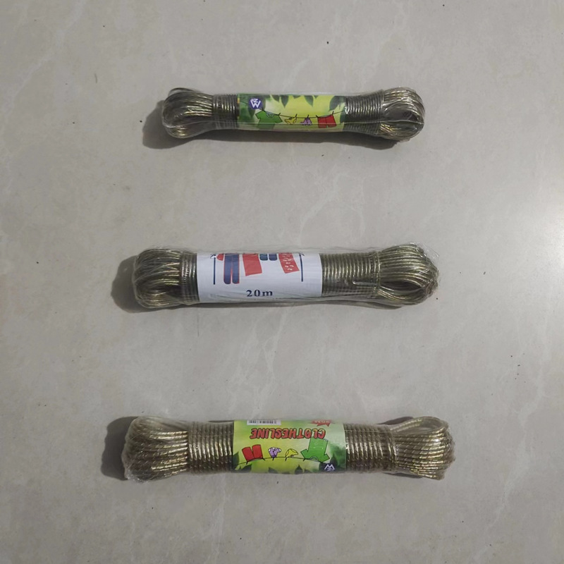 PVC plastic 20m drying wire clothesline transparent color manufacturers Amazon AliExpress cross-border wholesale