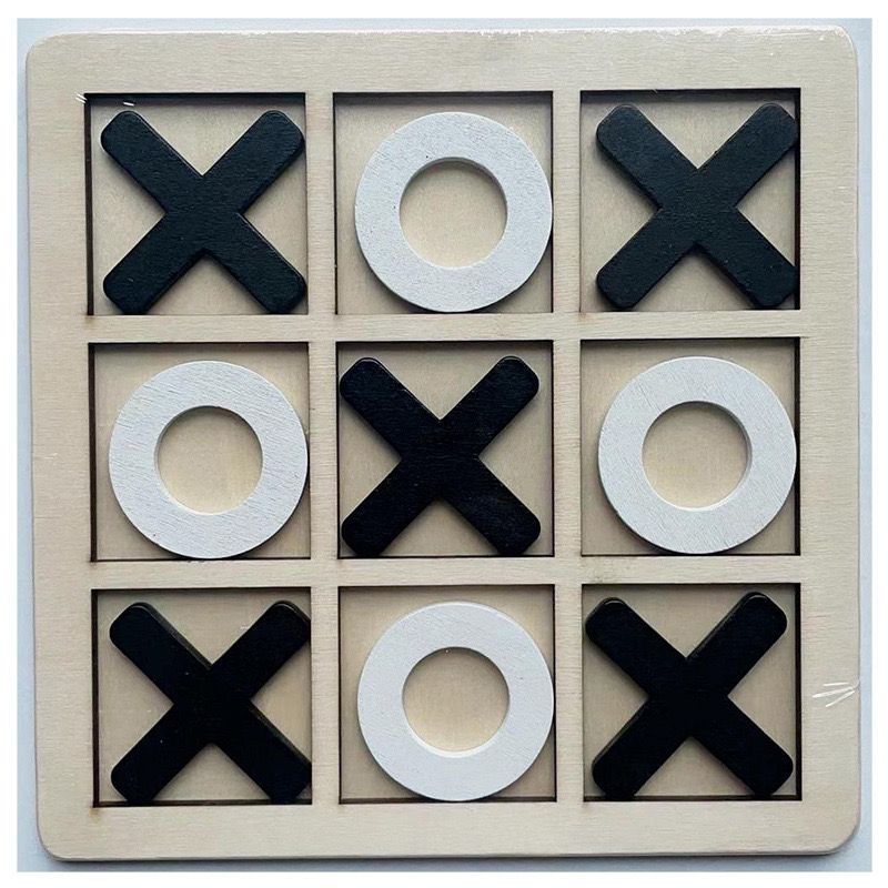 Cross-border children's XO tic-tac-toe three-piece chess 0-3-6 years old early education educational toys wooden factory wholesale
