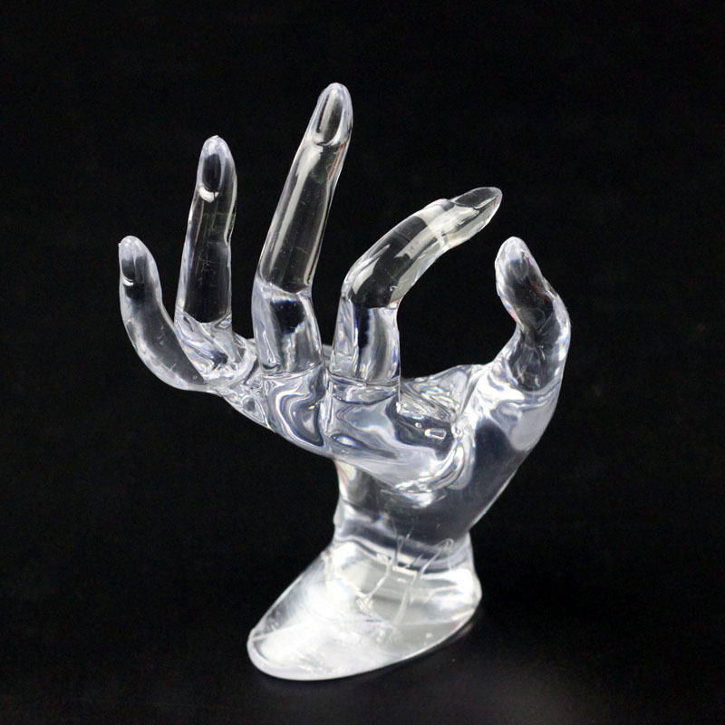 Transparent OK Hand Ring Display Rack Jewelry Store Display Rack Jewelry Rack Hand Model Props Counter Display Ornaments