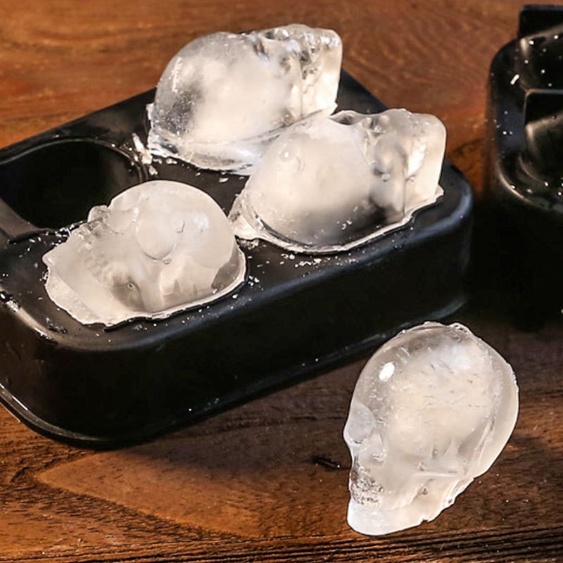 Hot selling silicone ice tray food grade silicone skull ice tray grinding tool bar DIY creative personalized ice cube