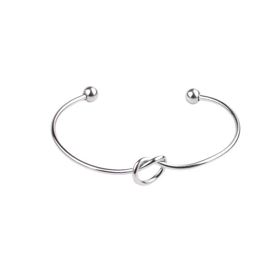European and American simple open knotted love bracelet South Korea jewelry fashion women's bracelet C- type adjustable non-color changing