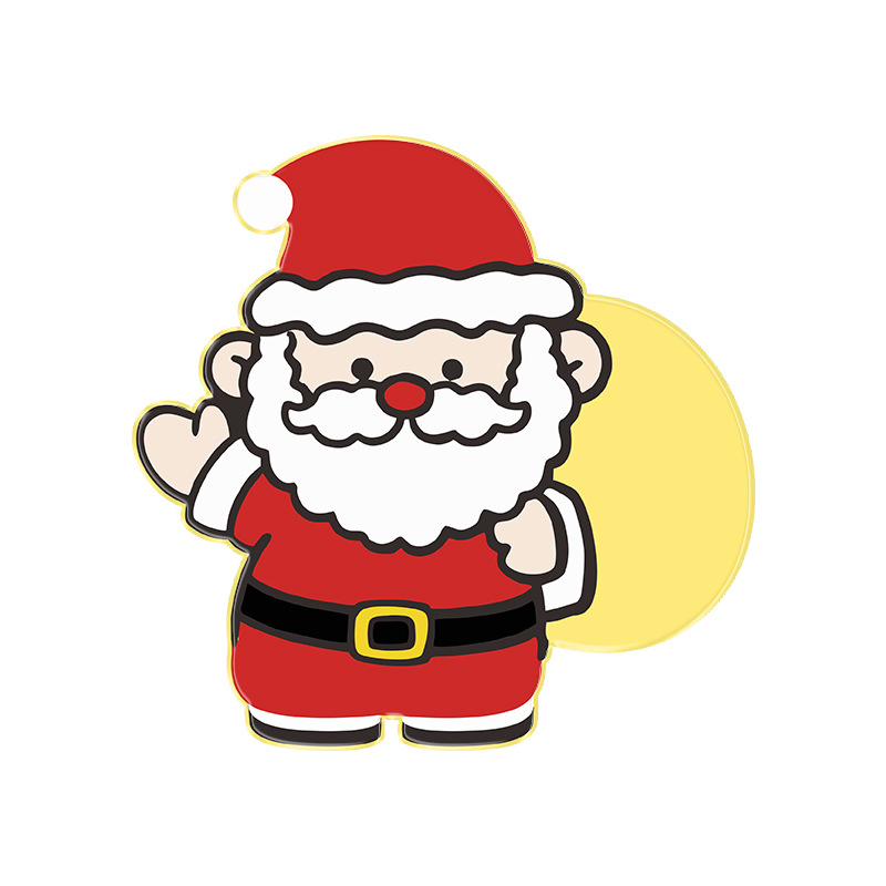 ins cartoon cute Santa Claus brooch Christmas holiday gift acrylic badge bag accessories small pendant