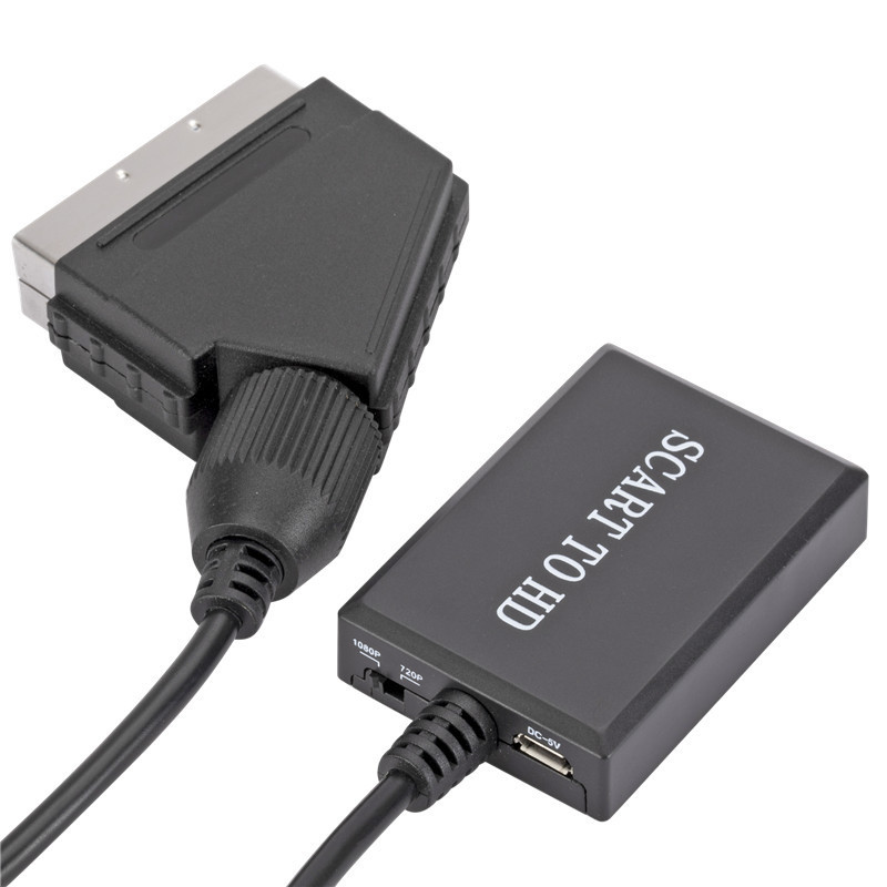 1080p HD SCART to HDMI converter SCART to HDMI audio and video cable box adapter