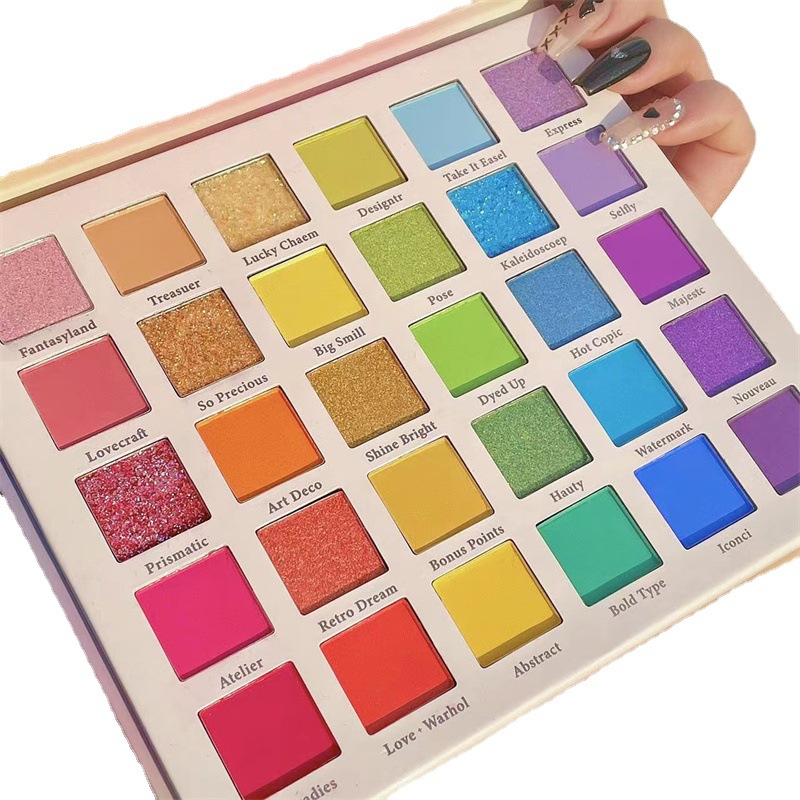 MGL30 color rainbow Hall eye shadow student stage makeup eye shadow plate pearlescent matte sequins fine flash cos Makeup glitter