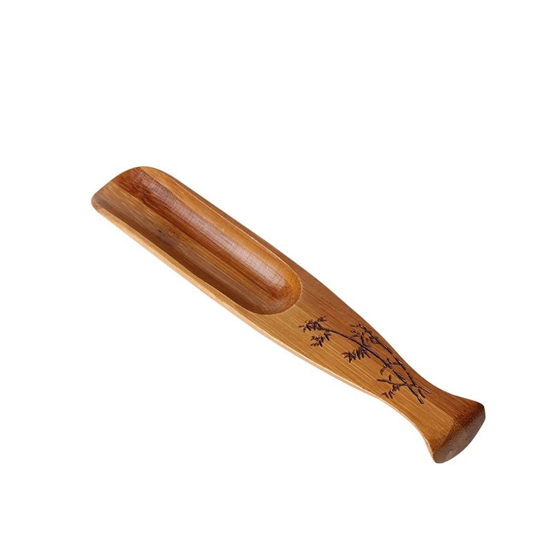 Wholesale bamboo tea shovel kung fu tea set tea ceremony spare parts fishtail shovel six gentleman teaspoon teaspoon tea