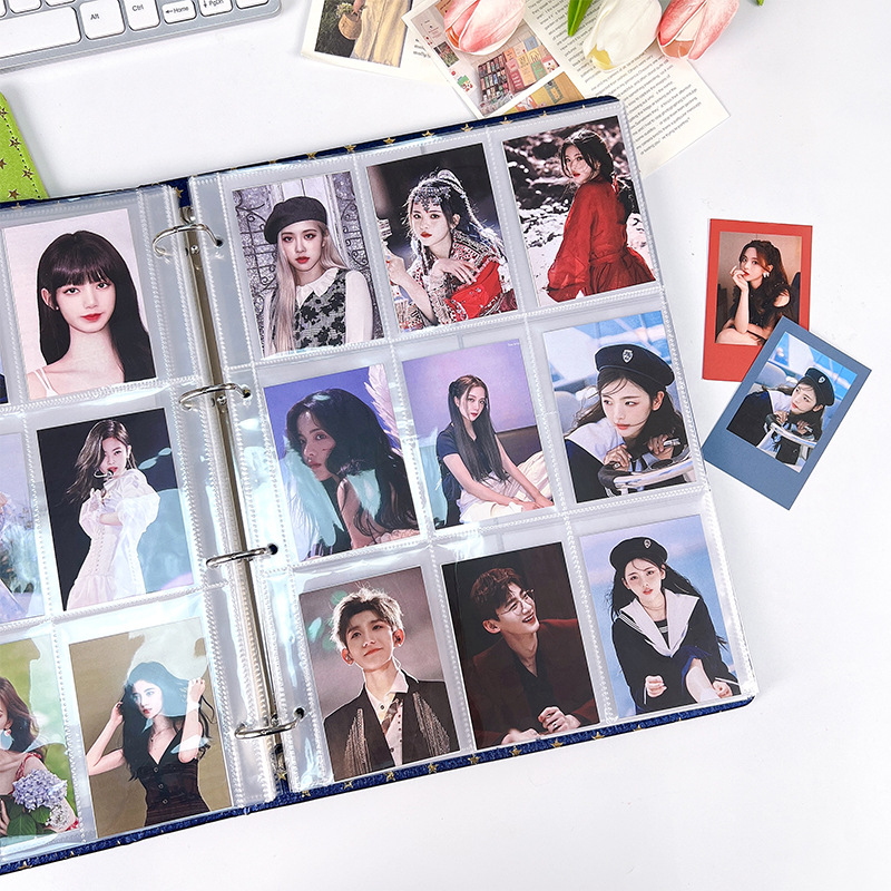A4 Jiugongge loose-leaf card pp file bag 3 inch card book photo large capacity storage book for core wholesale
