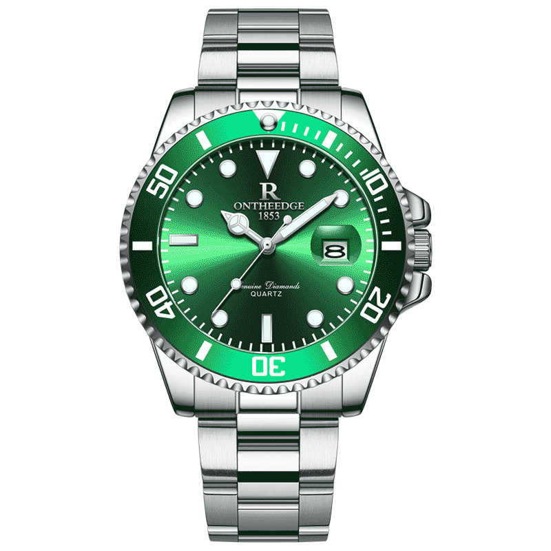 Ruiziyuan Brand Watch Cross-border Foreign Trade Labor Luminous Waterproof Lux Green Water Ghost Watch Men's Quartz Watch Men's Watch