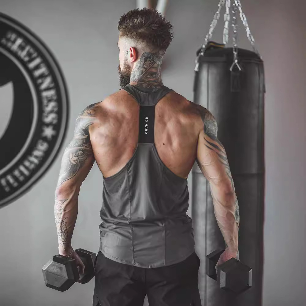 Men's Vest Summer Sports Fitness Leisure Blank Quick-drying Light Plate No Logo Stitching Elastic Vest AliExpress