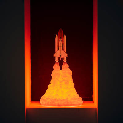 3D printing rocket light new exotic gift cross-border electronic creative product decoration led night light