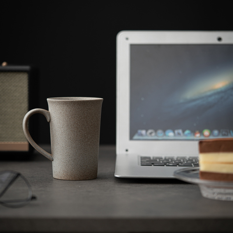 Retro stoneware coffee cup Japanese-style simple ceramic kiln water Cup home office mug tea cup